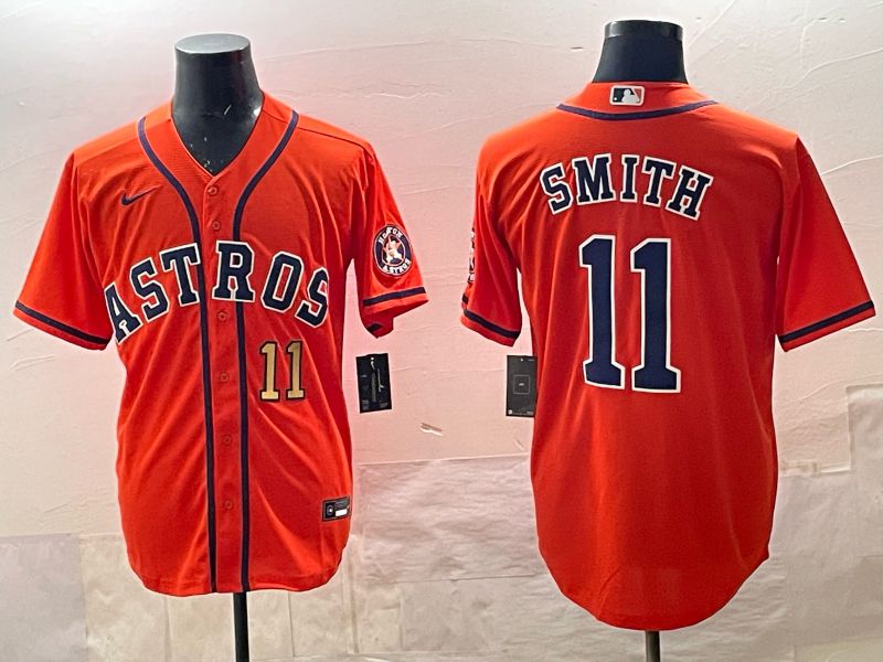 Men 2025 Houston Astros #11 Smith Orange Nike 2025 MLB Jersey 013->houston astros->MLB Jersey